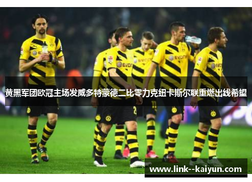 黄黑军团欧冠主场发威多特蒙德二比零力克纽卡斯尔联重燃出线希望